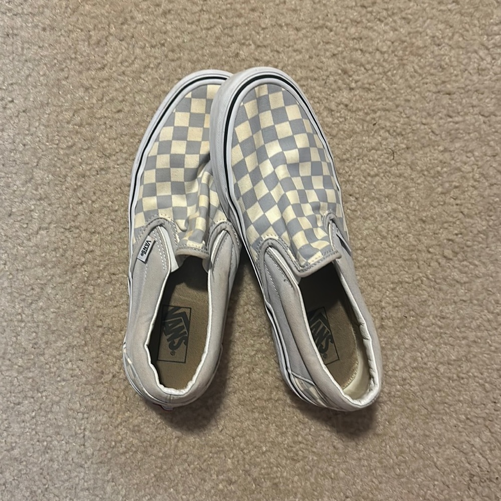 vans slip on women’s size 11 gray check